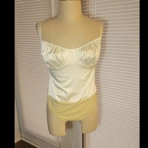 Sz 12 Danielle Bernstein ivory cami bodysuit